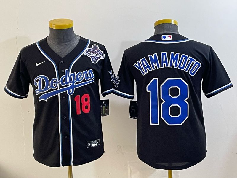 Women Nike 2026 Los Angeles Dodgers #18 Yamamoto Black Game MLB Jersey 080